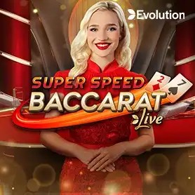 Super Speed Baccarat slot icon by Evolution, available at Tower Casino